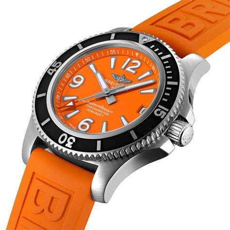 breitling superocean orange face.